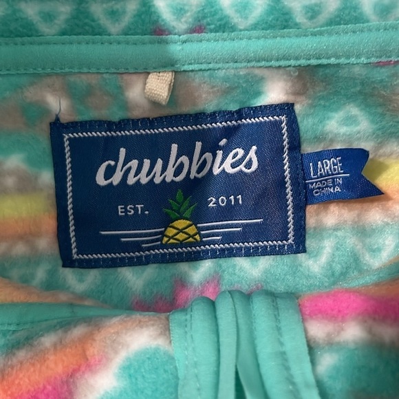 Chubbies Recycled Flame Commander 1/4 Zip Sweatshirt Size Large - Picture 8 of 14